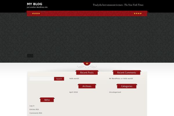 The Restaurant theme site design template sample