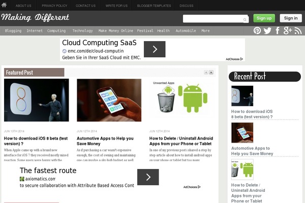 Magazine Pro theme site design template sample