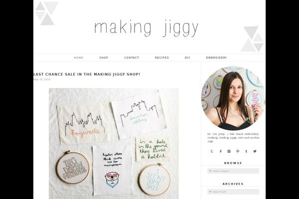 makingjiggy.com site used Wanderlusttheme