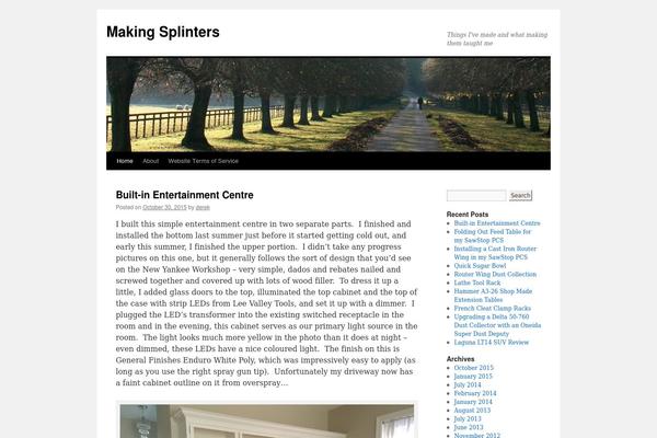 Twenty Ten theme site design template sample