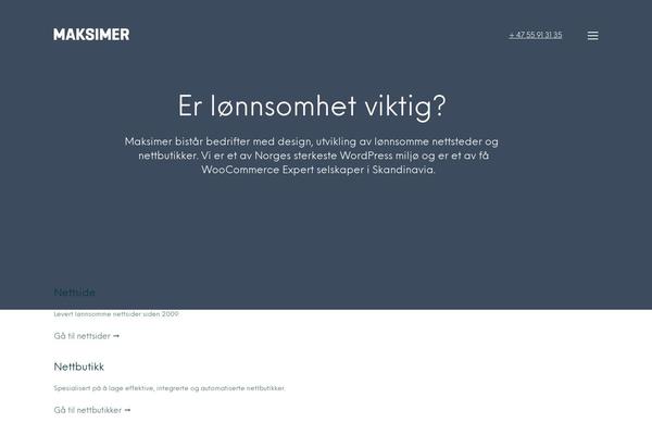 Maksimer theme site design template sample