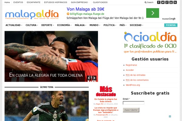 Newspaper theme site design template sample