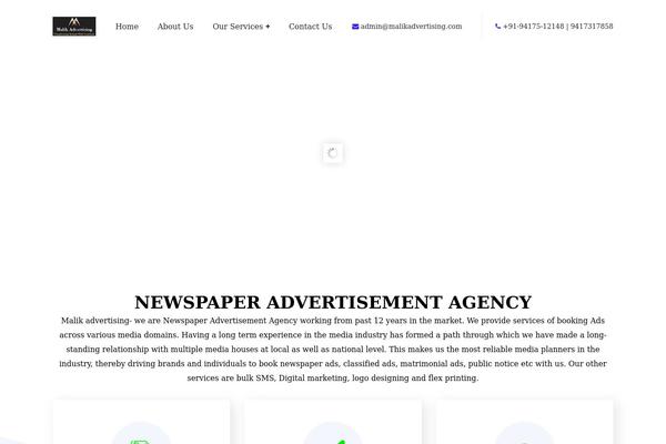 malikadvertising.com site used Theme-v.1.0.3