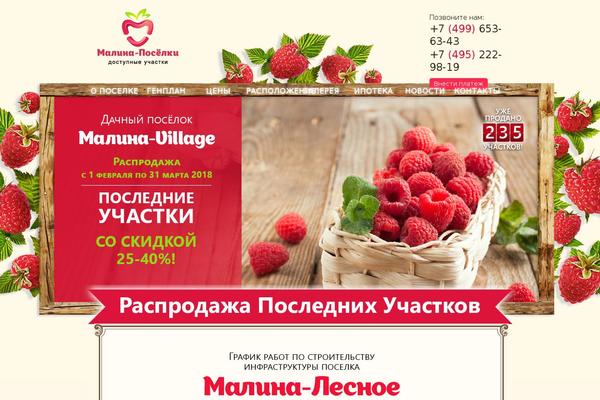 Malina theme site design template sample