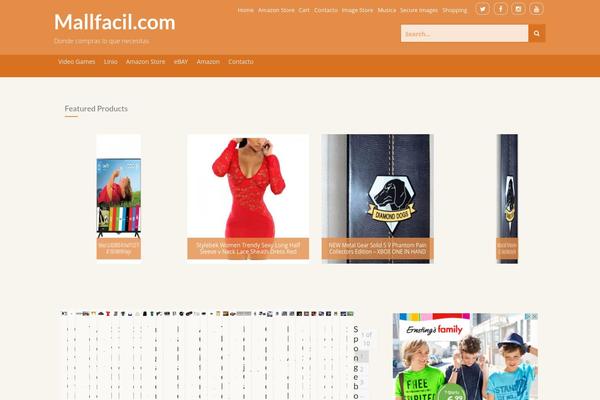 Store theme site design template sample