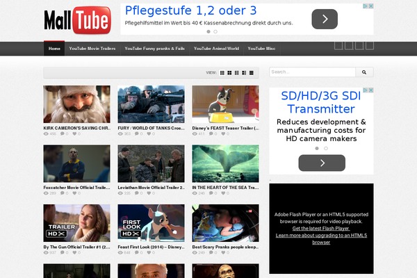 deTube theme site design template sample