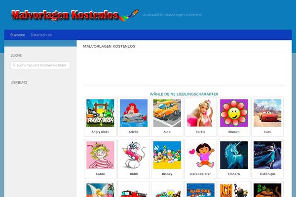 malvorlagenkostenlos.org site used Huemadib