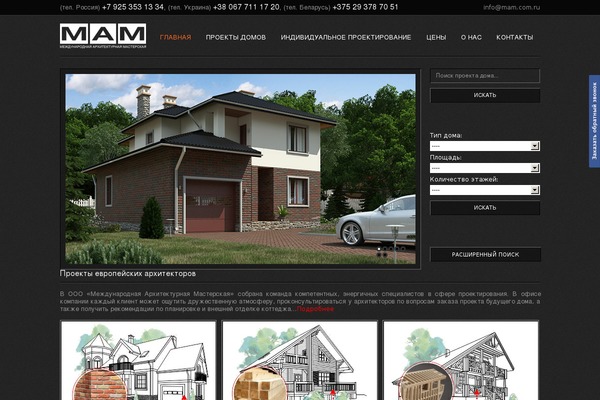 Mam theme site design template sample