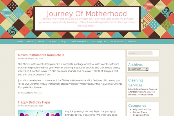 Patchwork theme site design template sample