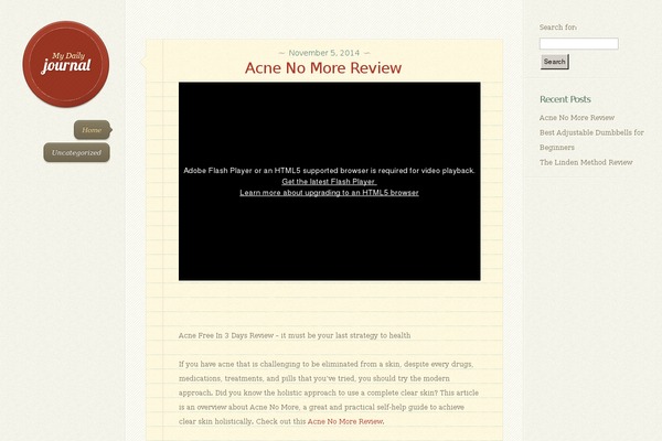DailyJournal theme site design template sample