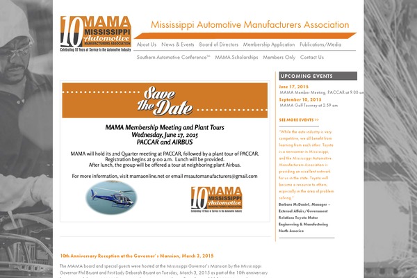 Mama theme site design template sample