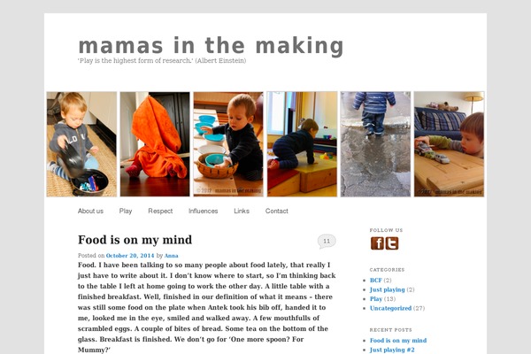 mamas-in-the-making.com site used Twenty Eleven