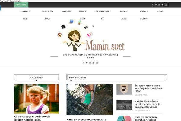 Blogi theme site design template sample