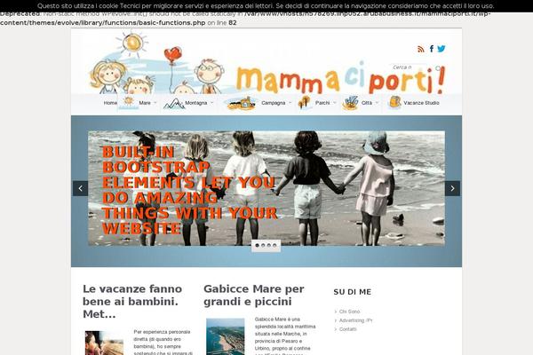 evolve theme site design template sample