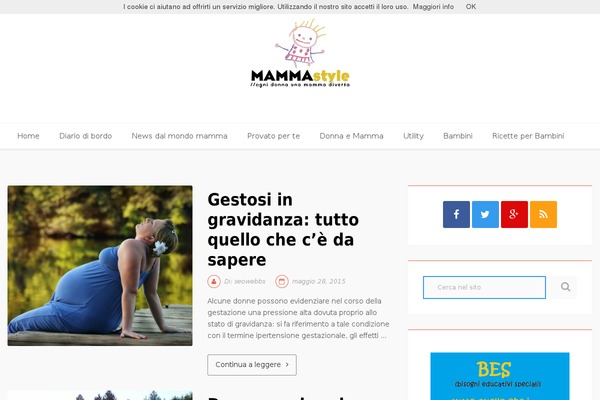 mammastyle.it site used Parenting-codebase