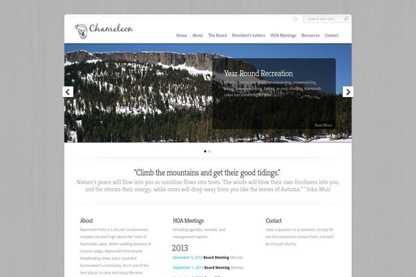 Chameleon theme site design template sample