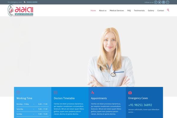 HealthCenter theme site design template sample