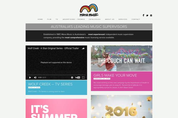 Mana theme site design template sample