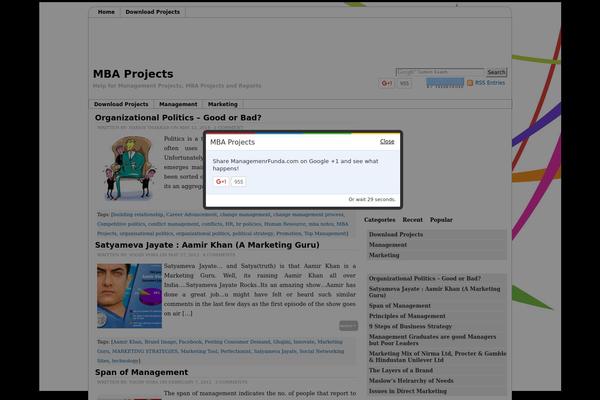 Site using FeedBurner Footer SlideUp plugin