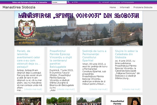 manastireaslobozia.ro site used Animat