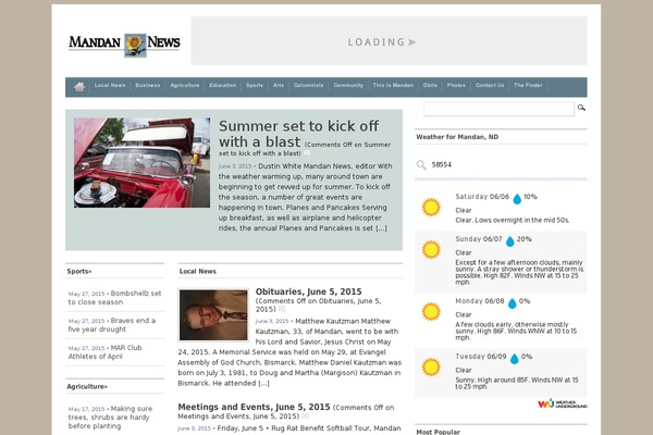 mandan-news.com site used Mimbo