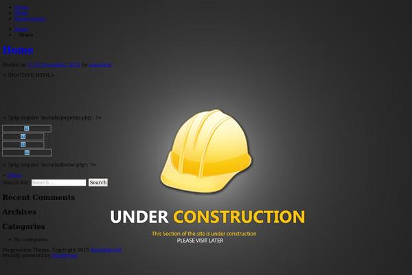 Progression theme site design template sample