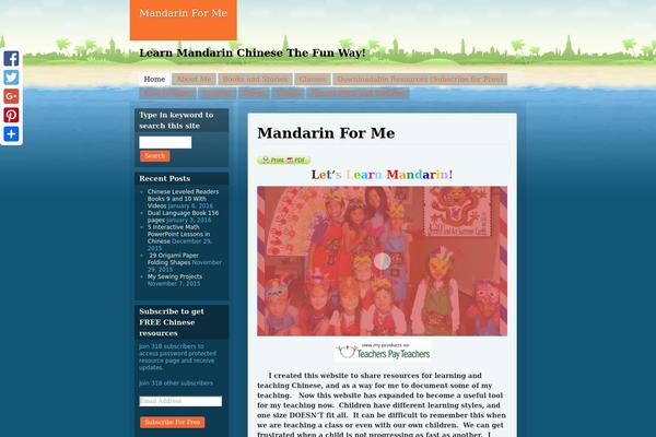 Beach theme site design template sample