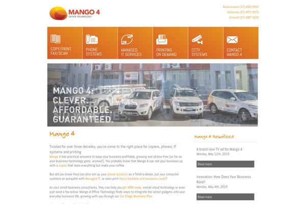 Mango theme site design template sample