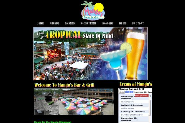Mangos theme site design template sample