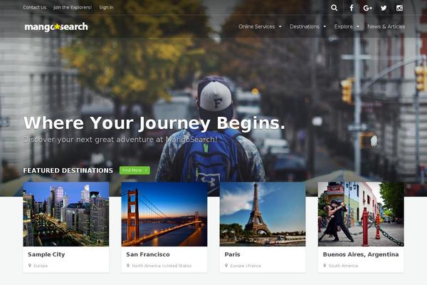 Site using Destinations plugin