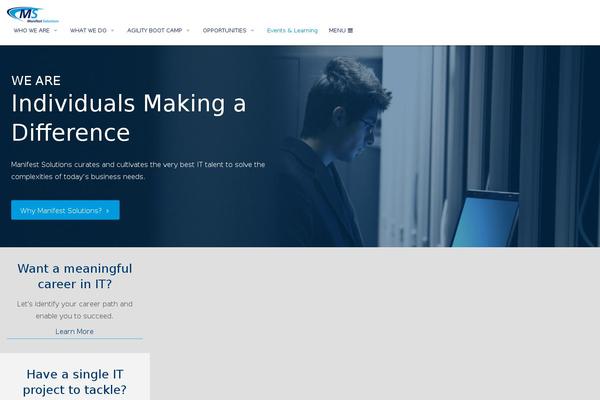 Manifest theme site design template sample