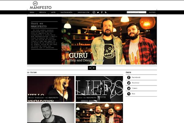 Manifesto theme site design template sample