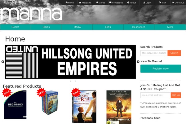 Manna theme site design template sample