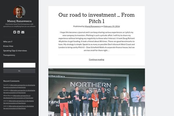 Author theme site design template sample