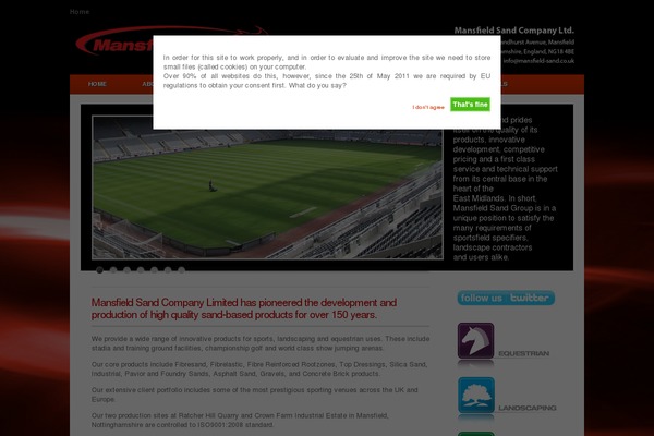 Site using Cookie-warning plugin