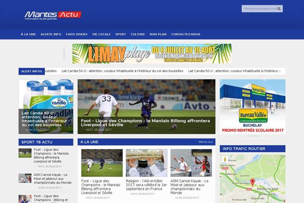 Zox-news-child theme site design template sample