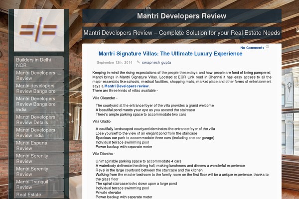 mantri-developers-review.com site used OnTheSide
