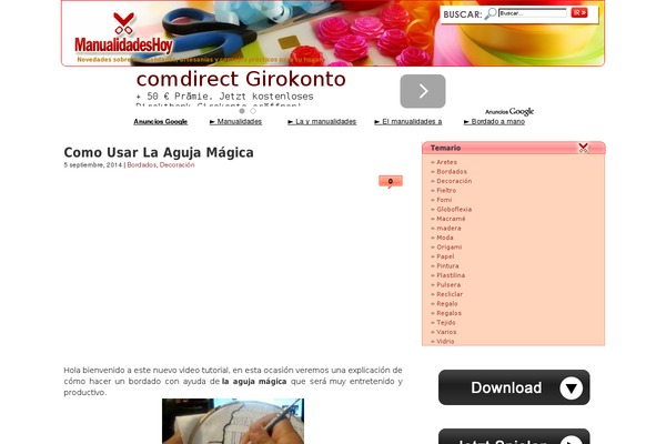 manualidadeshoy.com site used Creativaintv2