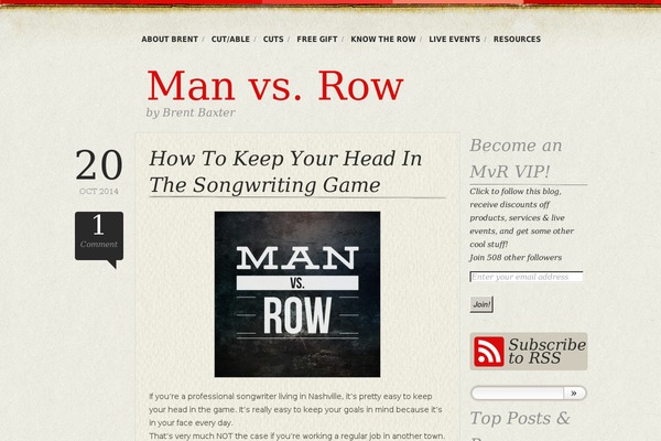 manvsrow.com site used Bold Life