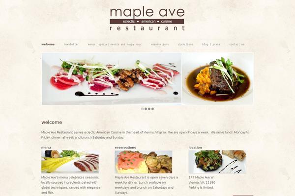 mapleaverestaurant.com site used Twenty Plus Lite
