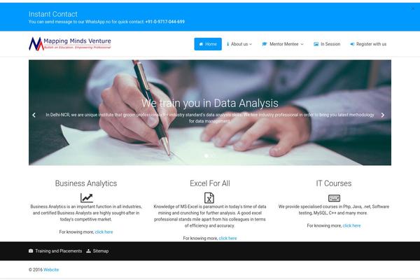 Tesseract theme site design template sample