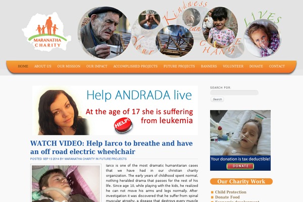 maranathacharity.org site used Transition