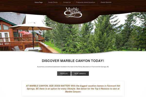 marblecanyon.ca site used Ingrid