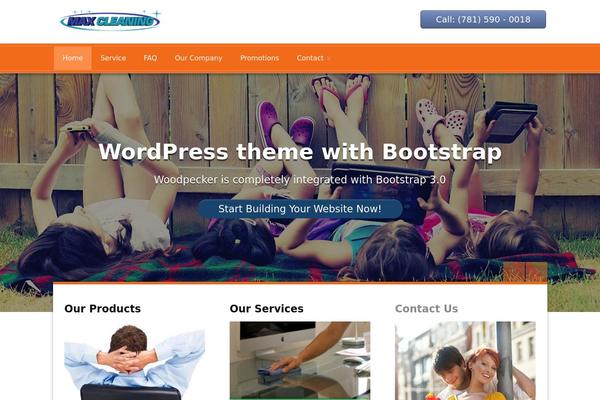 Woodpecker theme site design template sample