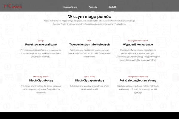 Kreate theme site design template sample