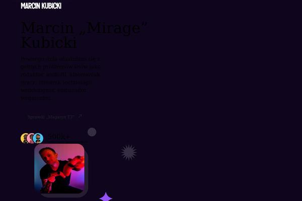 marcinkubicki.com site used Mirage23
