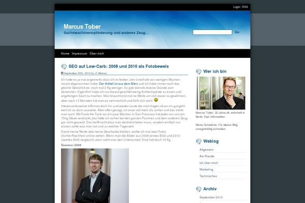 marcus-tober.de site used Blueblog-10