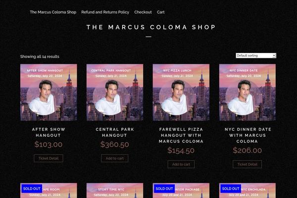 Site using Woocommerce-box-office plugin