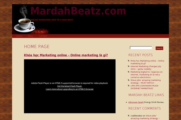 Coffee theme site design template sample