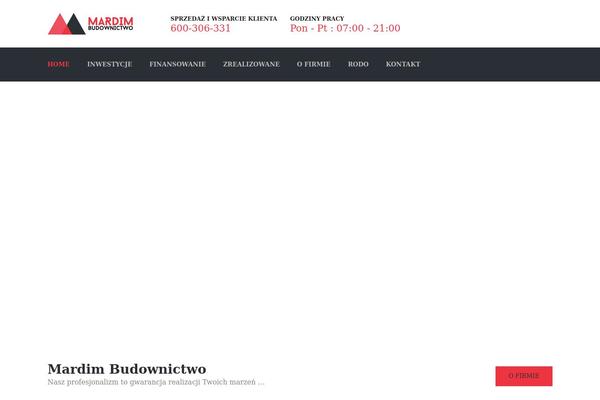 TheBuilt theme site design template sample